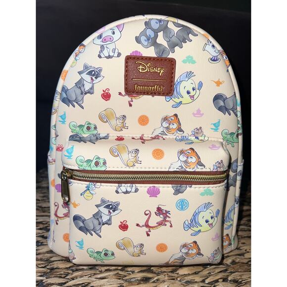 Disney Loungefly Princess Sidekicks Mini Backpack Pascal Meeko - Picture 1 of 5